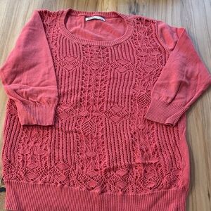 Women's Coral Sweater with Lace Detailing Old Navy M